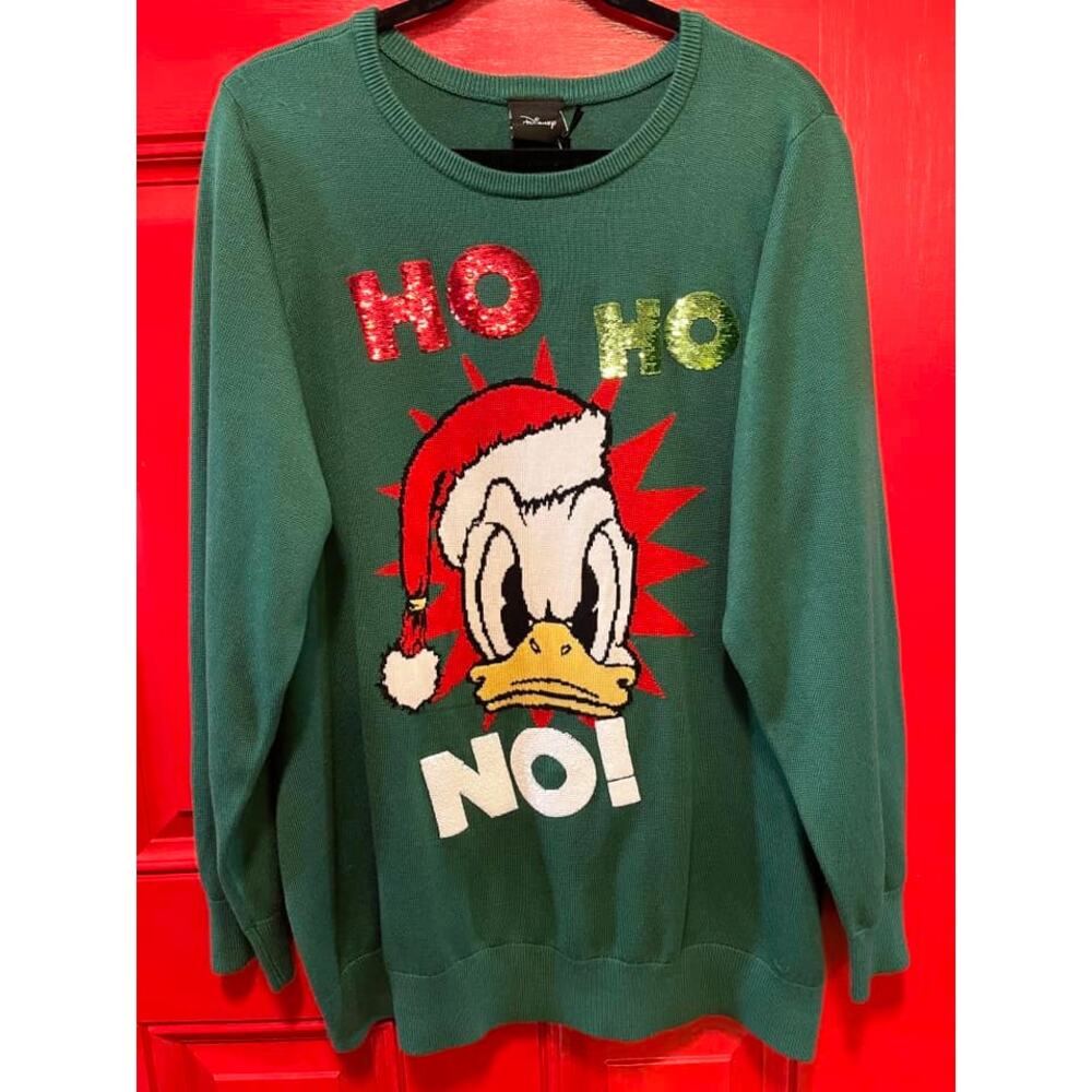 Torrid Plus Size 3 Donald Duck Disney Holiday Christmas‎ Embellished Sweater New